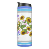 Beagle Lover Sunflower Trainer Floral Thermosbeker (Geroteerd rechts)