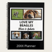Beagle Lovers Custom Puppy and Dog Photo Collage Planner (Voorkant)