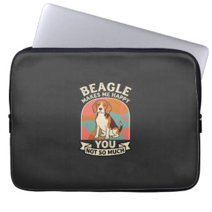 Beagle Maakt Me Gelukkig Je Niet Zo Veel Hond Laptop Sleeve