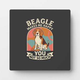 Beagle Maakt Me Gelukkig Jij Niet Zo Veel Hond Fotoplaat