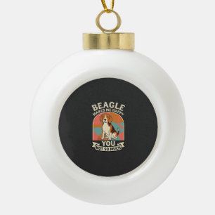 Beagle Maakt Me Gelukkig Jij Niet Zo Veel Hond Keramische Bal Ornament