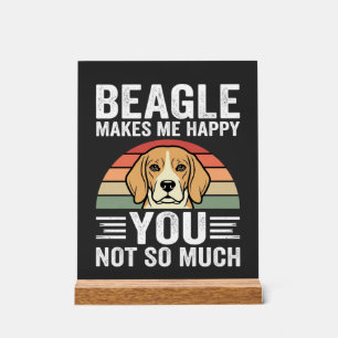 Beagle maakt me gelukkige hondenliefhebber acryl bord