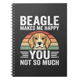 Beagle maakt me gelukkige hondenliefhebber notitieboek