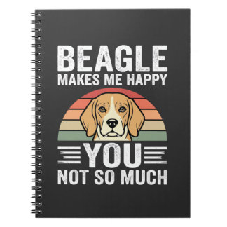 Beagle maakt me gelukkige hondenliefhebber notitieboek