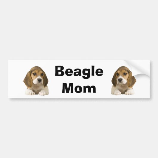 Beagle Mam Bumpersticker (Voorkant)