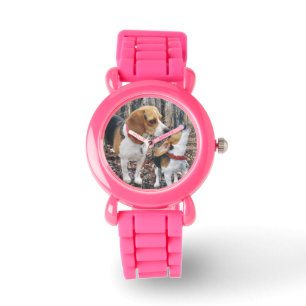 Beagle Mam en Puppy Horloge