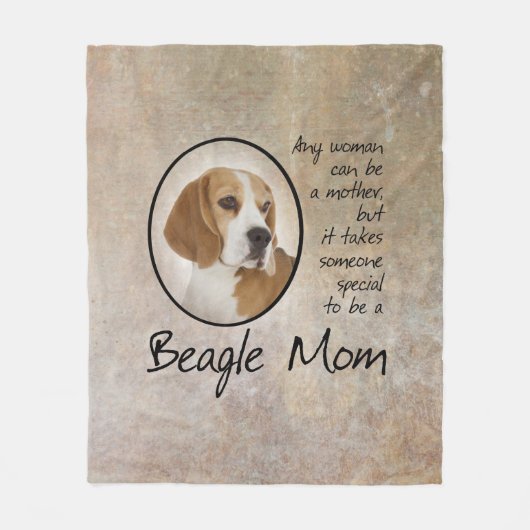 Beagle Mam Fleece Blanket (Voorkant)