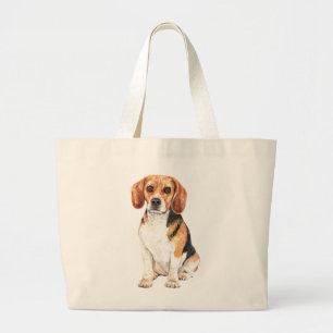Beagle Mam Puppy Lover Dog Cartoon Beagles Grote Tote Bag