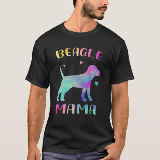 Beagle Mama Colorful Beagle Lover Dog mama's T-shirt