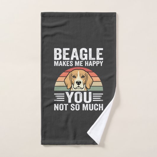 Beagle Me Rend Heureux Amateur De Chien (Serviette à main)