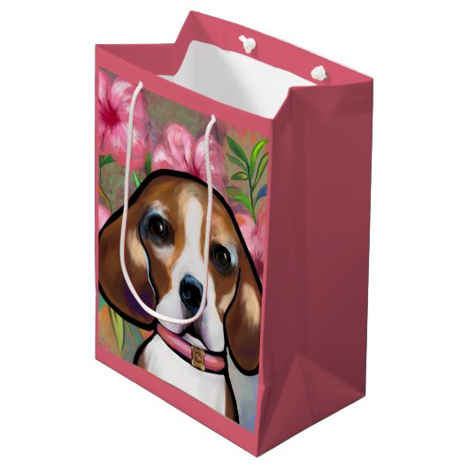 Beagle medium cadeauzakje (Voorkant Gekanteld)