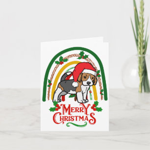 Beagle Merry Kerstmis Kaart
