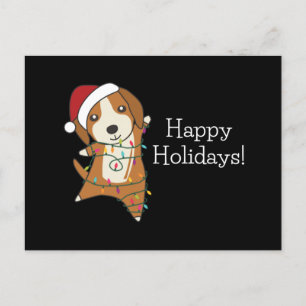 Beagle Merry Winter Animals Dog Briefkaart