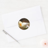 Beagle met eend Sticker (Envelop)