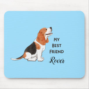 Beagle Mijn beste vriend Aangepaste Dog Naam Muismat