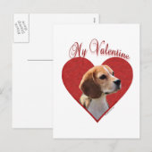 Beagle Mijn Valentijn Feestdagenkaart (Voorkant / Achterkant)