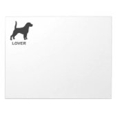 Beagle-minnaar-silhouet Notitieblok (Voorkant)