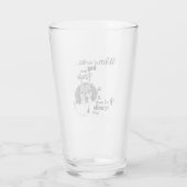 Beagle moderne kunst schattige hondenras slogan glas (Achterkant)