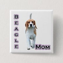 Beagle Moeder 4 - Button
