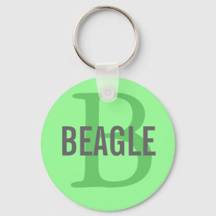 Beagle Monogram Sleutelhanger