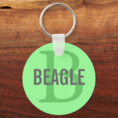 Beagle Monogram Sleutelhanger (Voorkant)