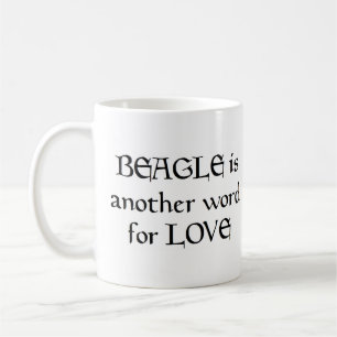 beagle mot café tasse
