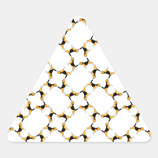 Beagle Netwerk Driehoek Sticker (Voorkant)