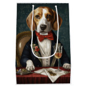 Beagle Nieuwjaar Medium Cadeauzakje (Achterkant)