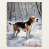 Beagle Noël sous la neige (Devant)