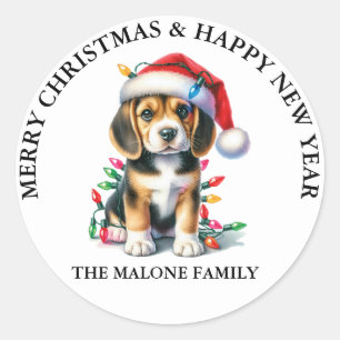 Beagle ontketenen de vakantie Cutness Ronde Sticker