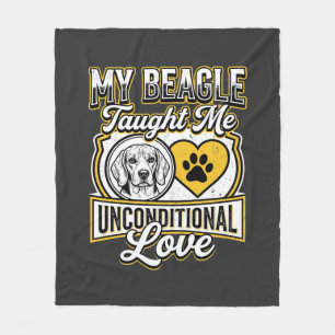 Beagle Onvoorwaardelijke Liefde Hondeneigenaar Fleece Deken