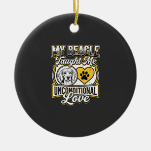 Beagle Onvoorwaardelijke Liefde Hondeneigenaar Keramisch Ornament