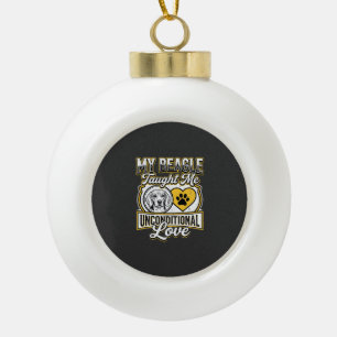 Beagle Onvoorwaardelijke Liefde Hondeneigenaar Keramische Bal Ornament