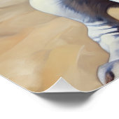 Beagle op het strand, zomercadeau voor hondenliefh perfect poster (Hoek)