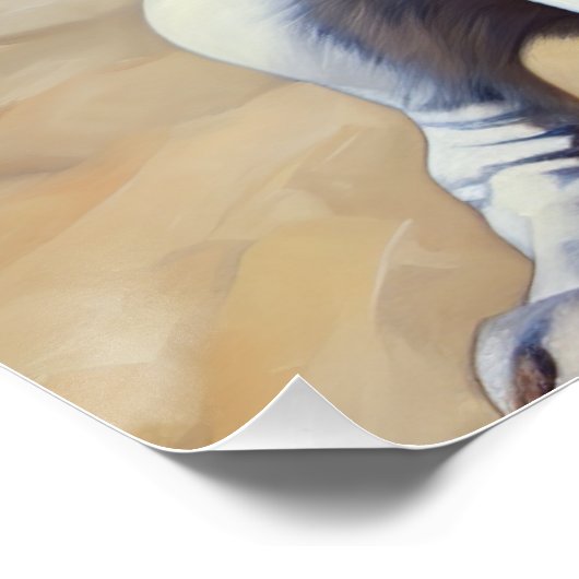 Beagle op het strand, zomercadeau voor hondenliefh perfect poster (Hoek)