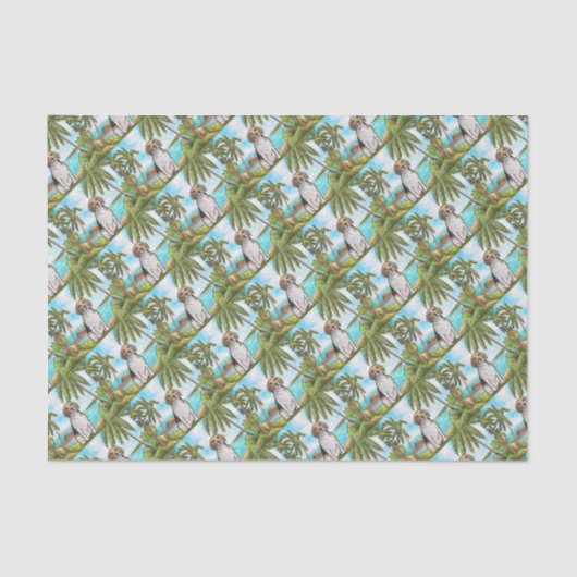 Beagle op het tropisch strand bij Vacking Tissuepapier (Voorkant)