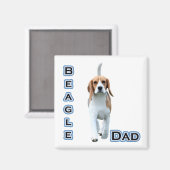 Beagle Papa 4 - Aimant (Recto/Verso)
