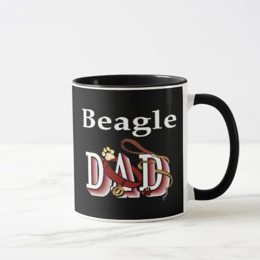 Beagle Papa Mug (Droite)