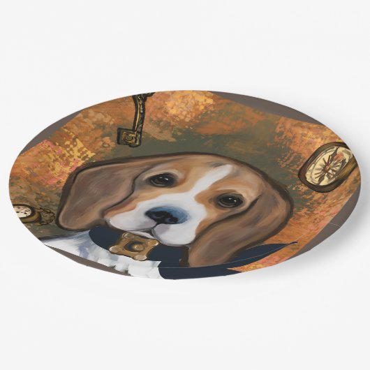 Beagle Papieren Bordje (Gekanteld)