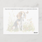 Beagle & Papillon - Carte postale (Dos)