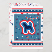 Beagle Patriotic Fireworks, 4e juli BBQ Kaart (Voorkant / Achterkant)