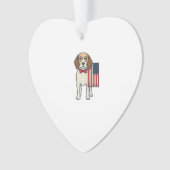 Beagle patriotique avec drapeau vintage vector art (devant)