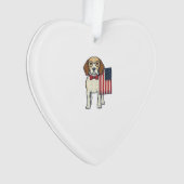 Beagle patriotique avec drapeau vintage vector art (devant)