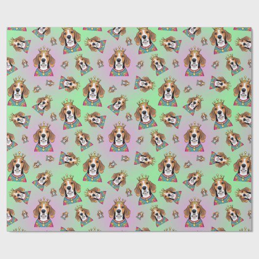 Beagle pattern cadeaupapier (Vlak)