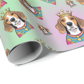 Beagle pattern cadeaupapier (Rol Hoek)