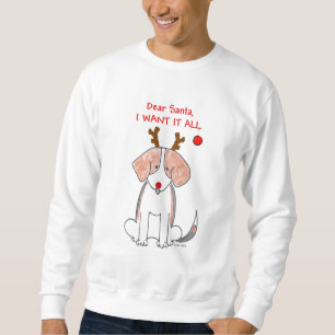 Beagle Père Noël je le veux tout le sweat shirt