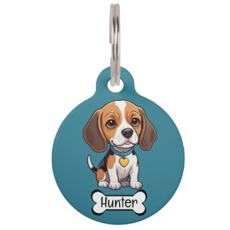 Beagle Personaliseer ID-halsband Huisdierpenning