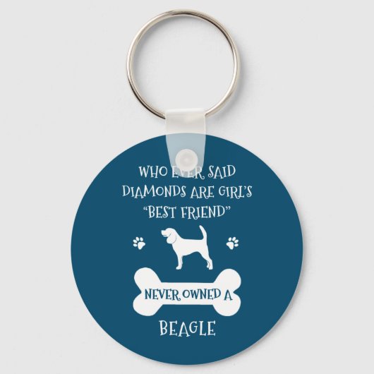 Beagle Pet Dog Best Friend Sleutelhanger (Voorkant)