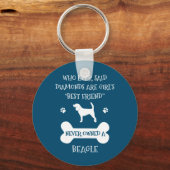 Beagle Pet Dog Best Friend Sleutelhanger (Voorkant)