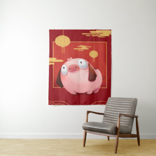 Beagle Pig_Pig Lover Wandkleed